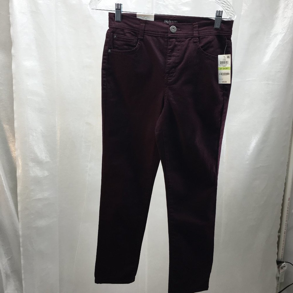 Style & Co Maroon Denim Petite Short